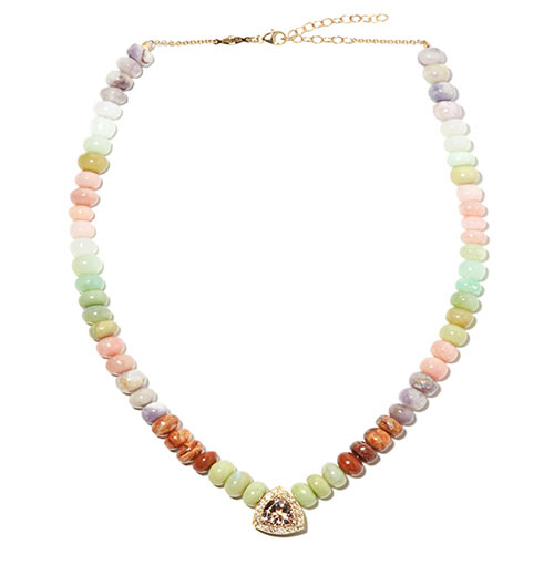 Diamond, tourmaline, opal & 14kt gold necklace, Jacquie Aiche